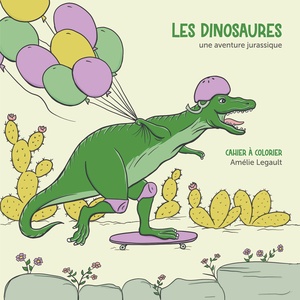 Cahier à colorier Les dinosaures - Couverture 
