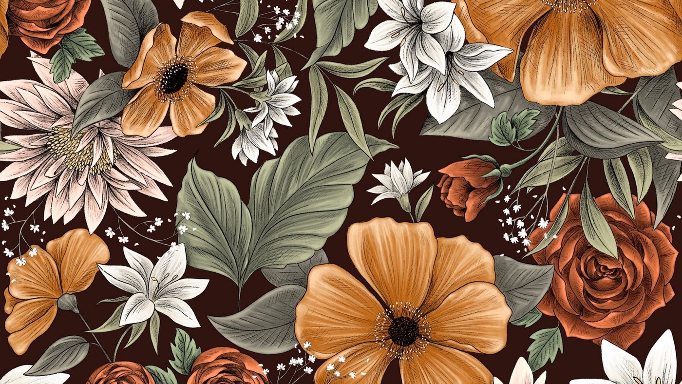 Marie-Hélène St-Michel - illustration-pattern-fleurs-automnal-Leeka-v3