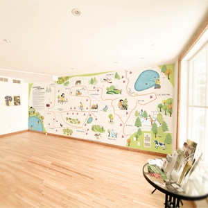 Vue interieure du mur de la maison des vins