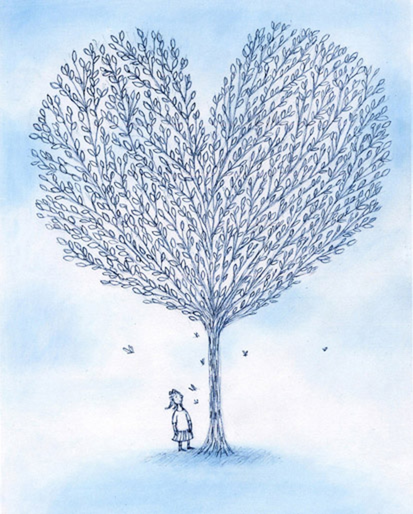 Illustration Québec - Mireille Levert - Arbre coeur, promotion personnelle