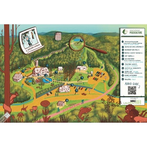 Carte illustrée de l'ancienne pisciculture