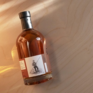illustration extérieure pour l'étiquette du rhum épicé de la Distillerie Wabasso