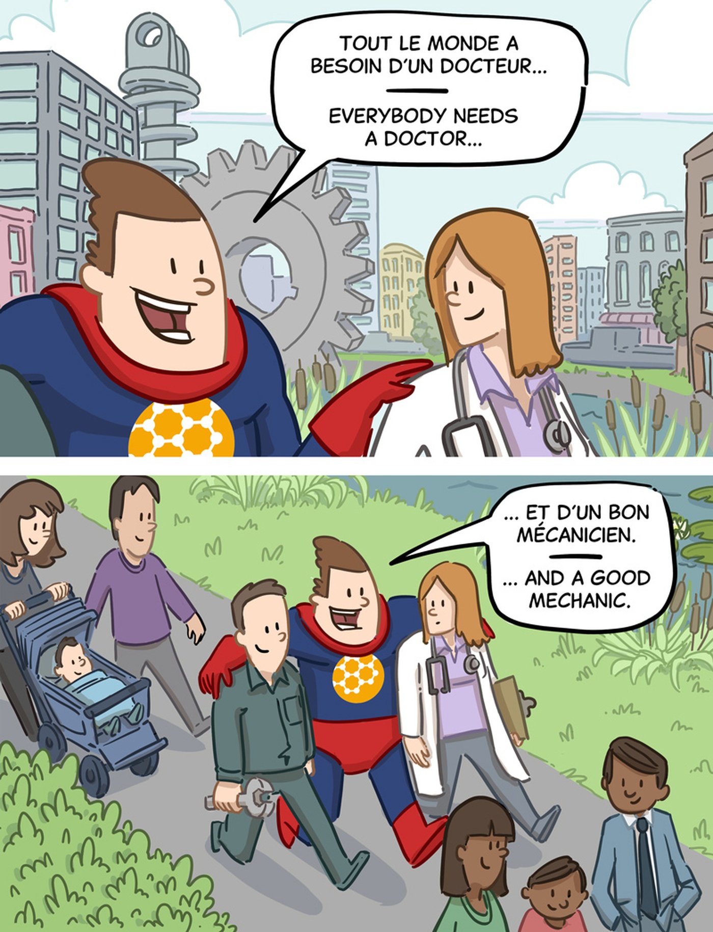 Banville - Comic strip - Tout le monde à besoin d'un docteur...