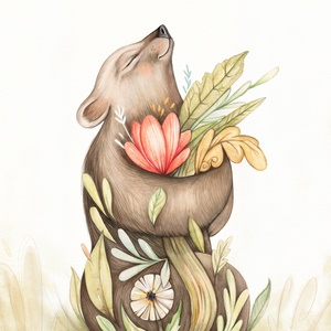 L'ours de laisse fleurir